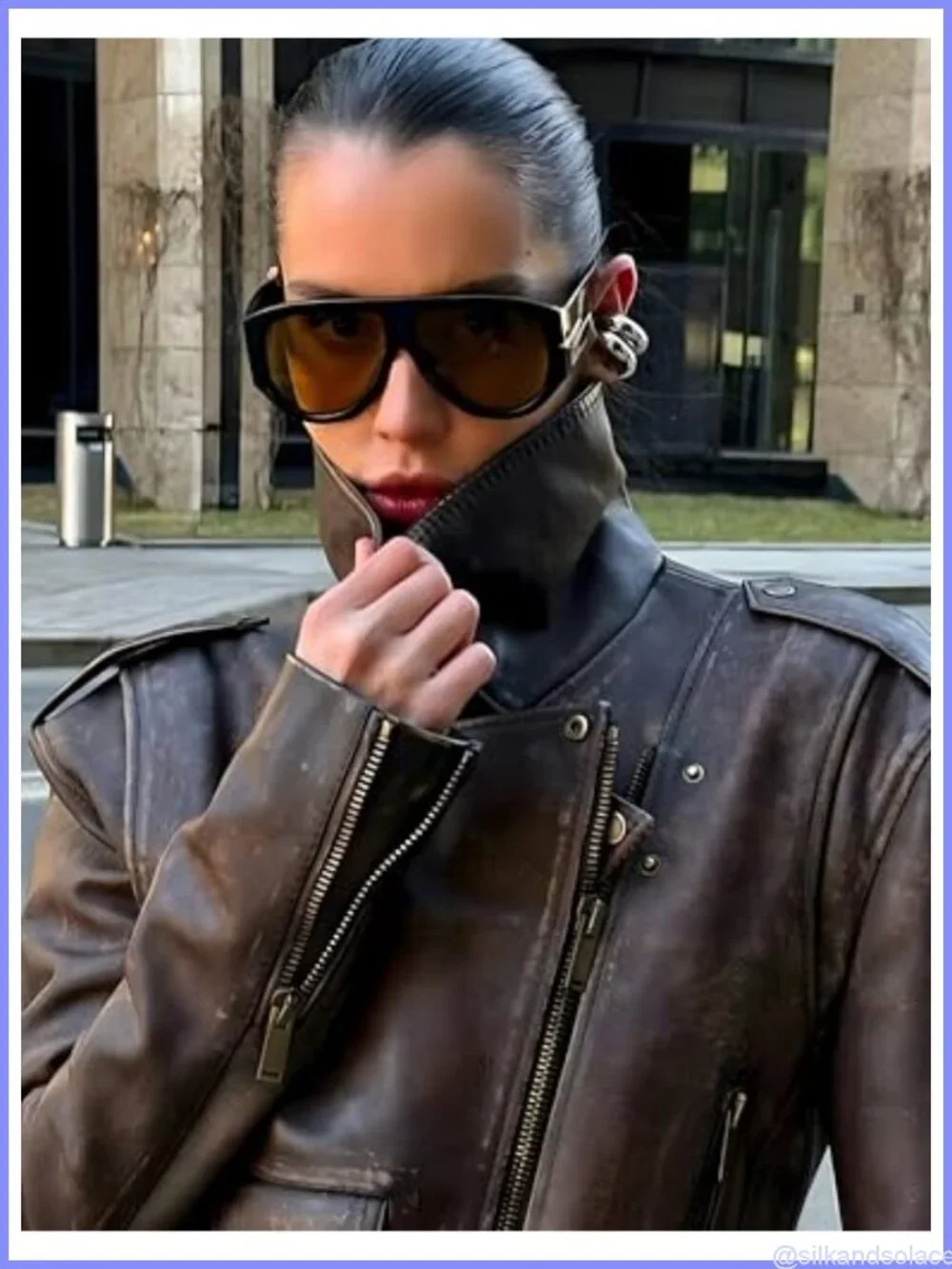 Oversized Retro Aviator Sunglasses UV400 Full Frame Oval for Women Men